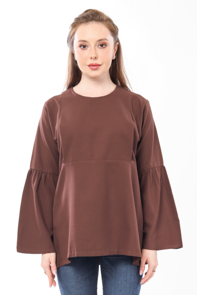 Sophea Blouse in Dark Brown